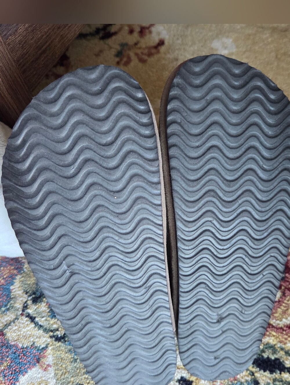 Women's Size 7.5 Cushionaire Taupe Suede Clogs/Loafers - Picture 3 of 4